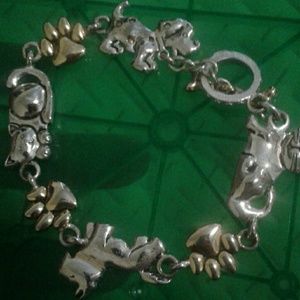 Cat and dog bracelet